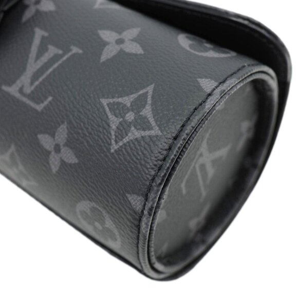 Louis Vuitton  3 Watch Case Monogram Eclipse Pouch Black - Picture 7 of 12